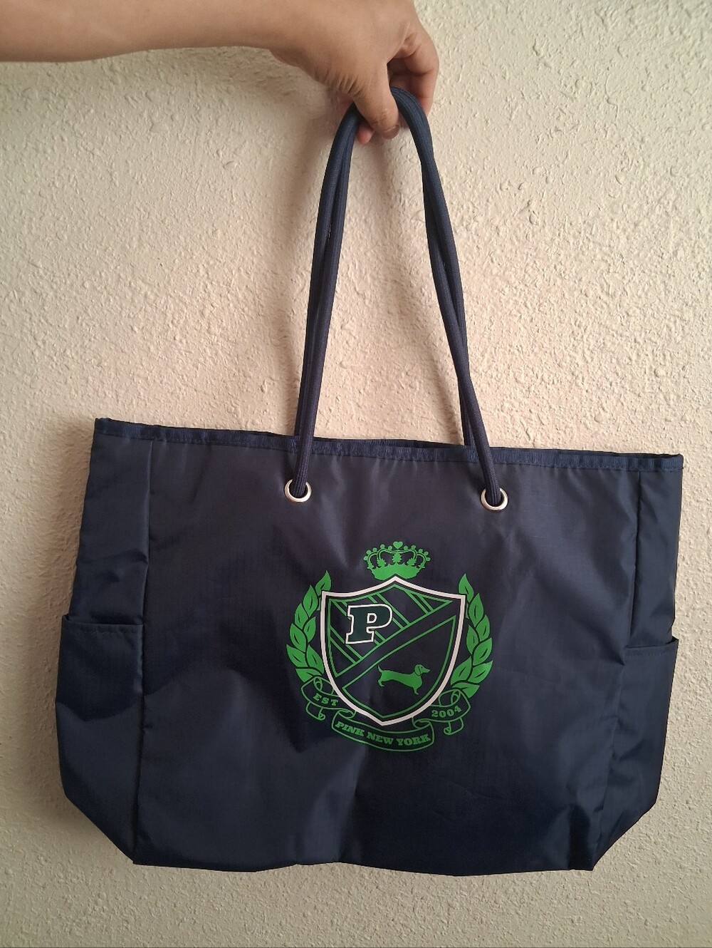 PINK Blue And Green Large Tote